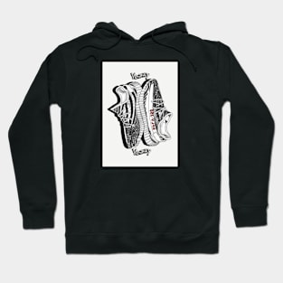 ezzy black and white Hoodie